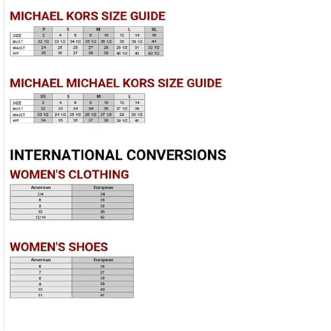 6m michael kors size|Michael Kors sneakers size chart.